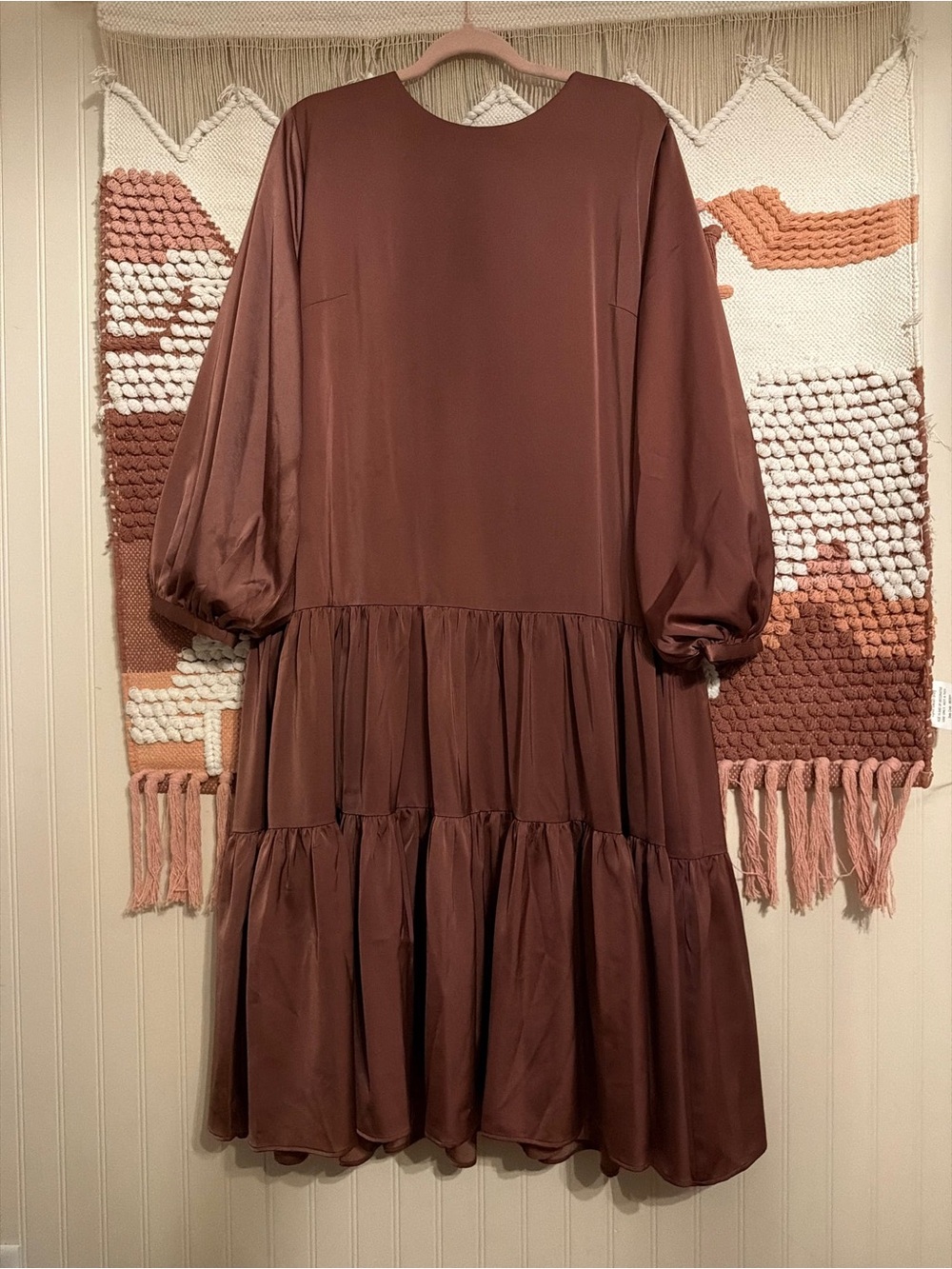 Dainty Jewells Puff-Sleeve Tiered Midi Dress